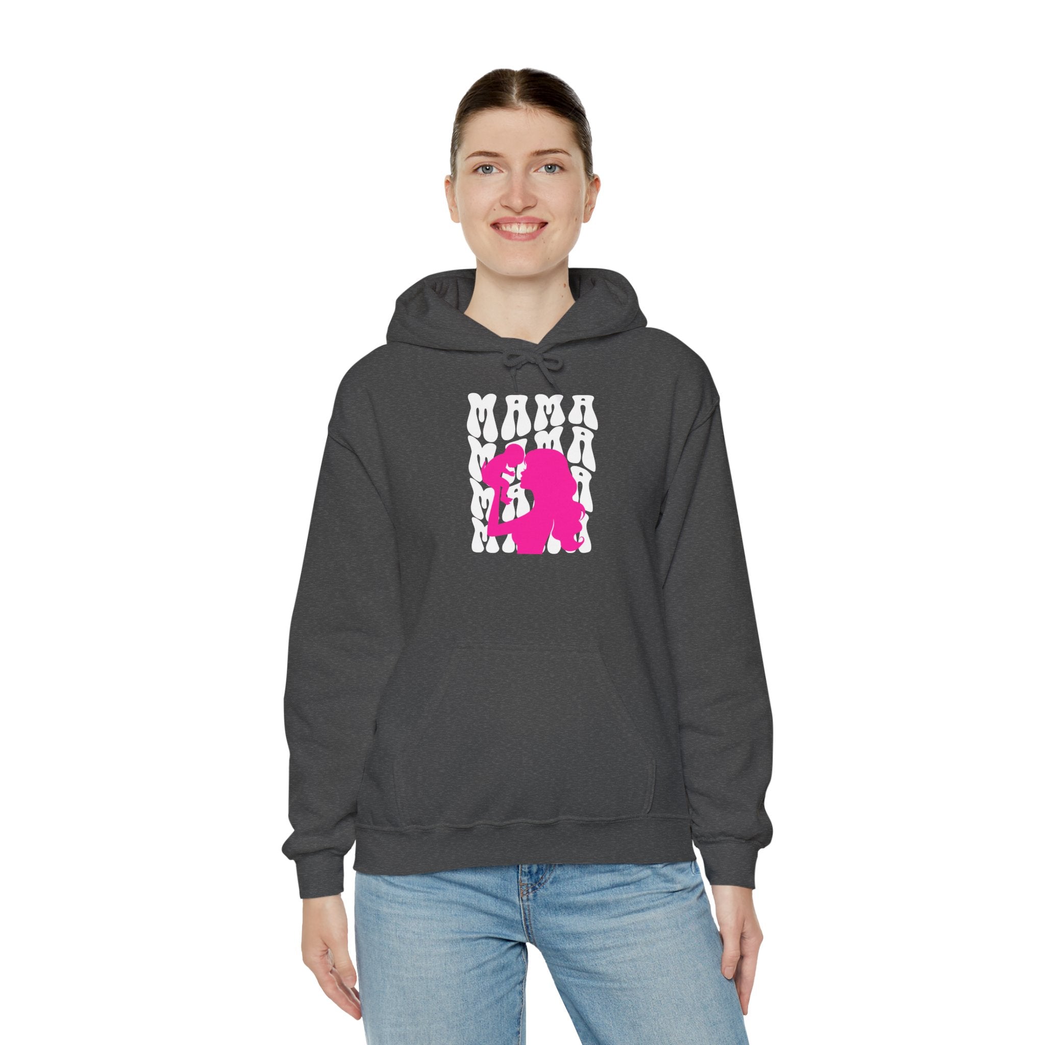 Hoodie | 'Mama' & Silhouette Pink Graphic