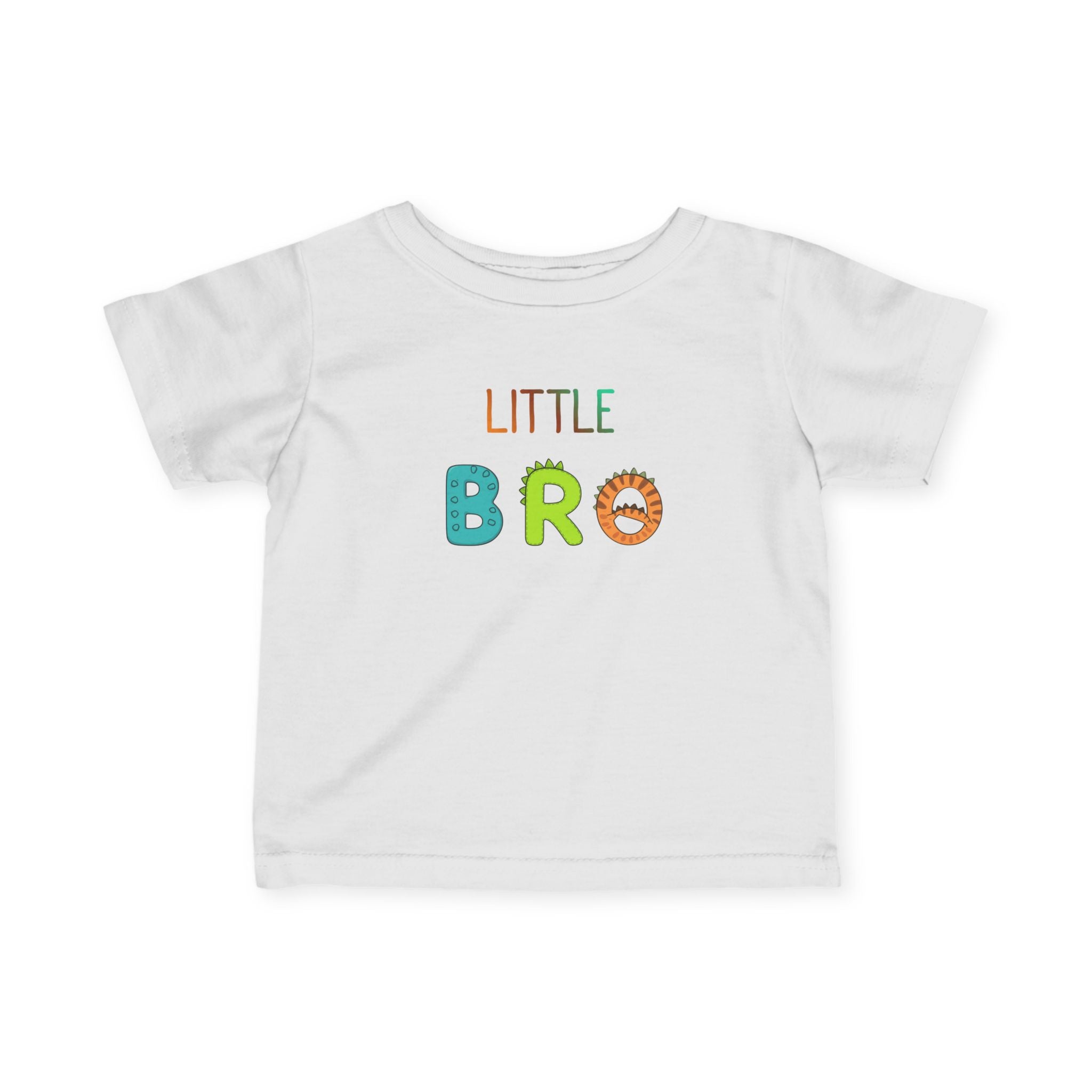 T-Shirt | 'Little Bro' Dino Letters Infant Tee