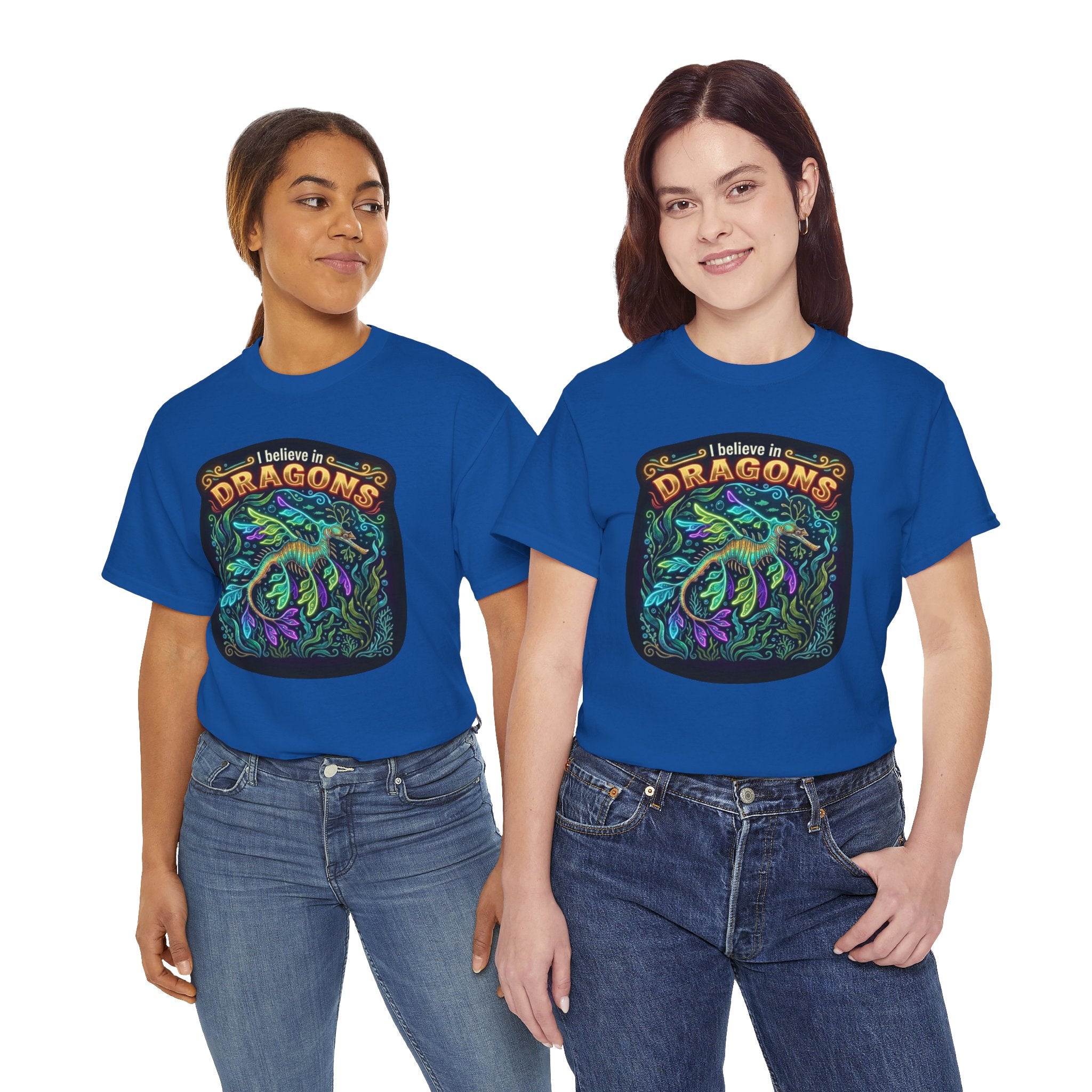 T-Shirt | 'I Believe in Dragons' Colorful Graphic Tee