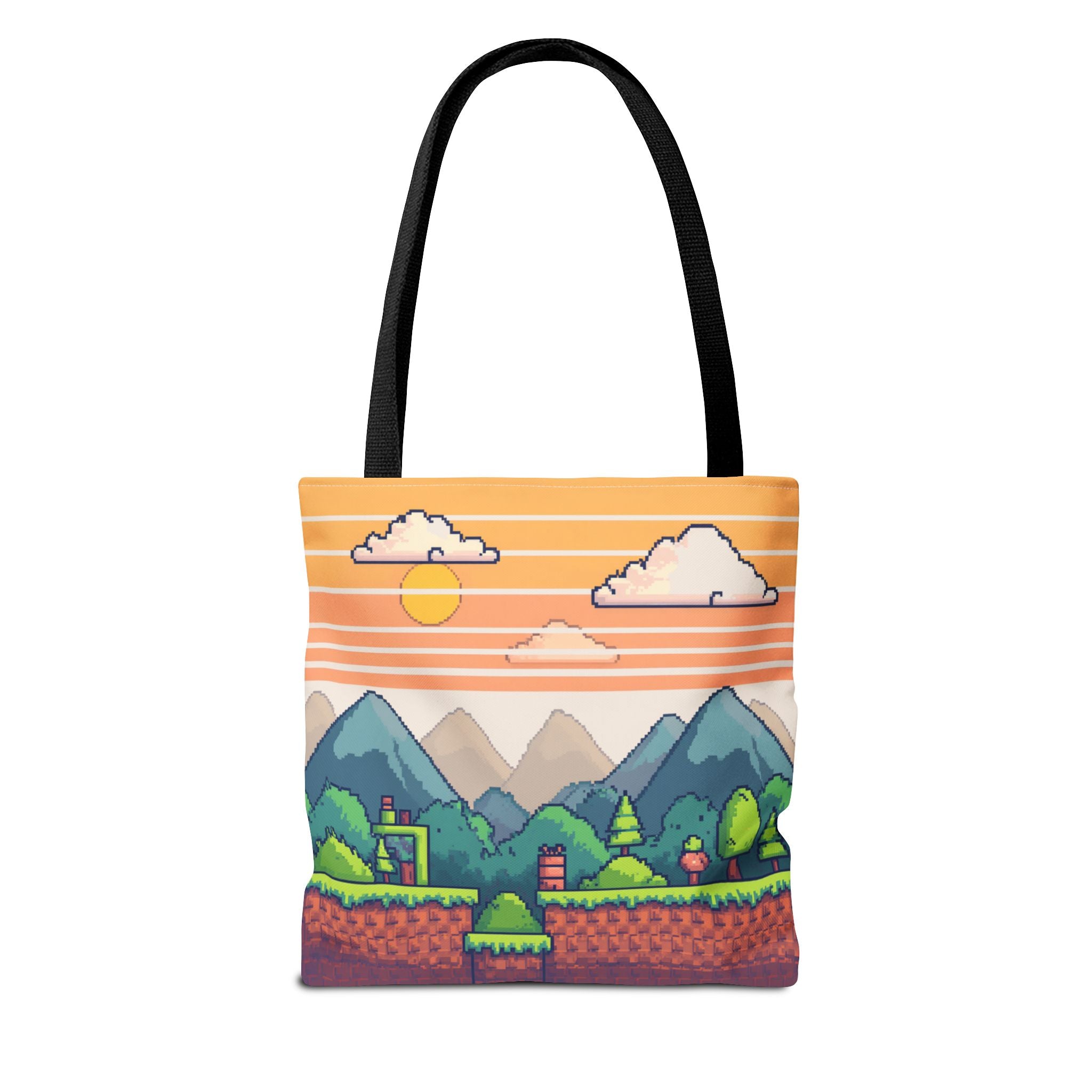 Tote Bag | Pixel Sunset Mountain Gamer Tote