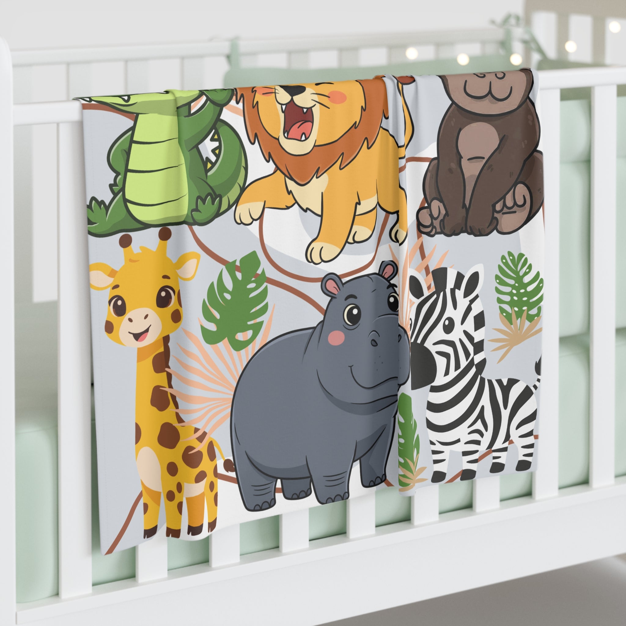 Baby Swaddle Blanket | Cute Safari Jungle Animals