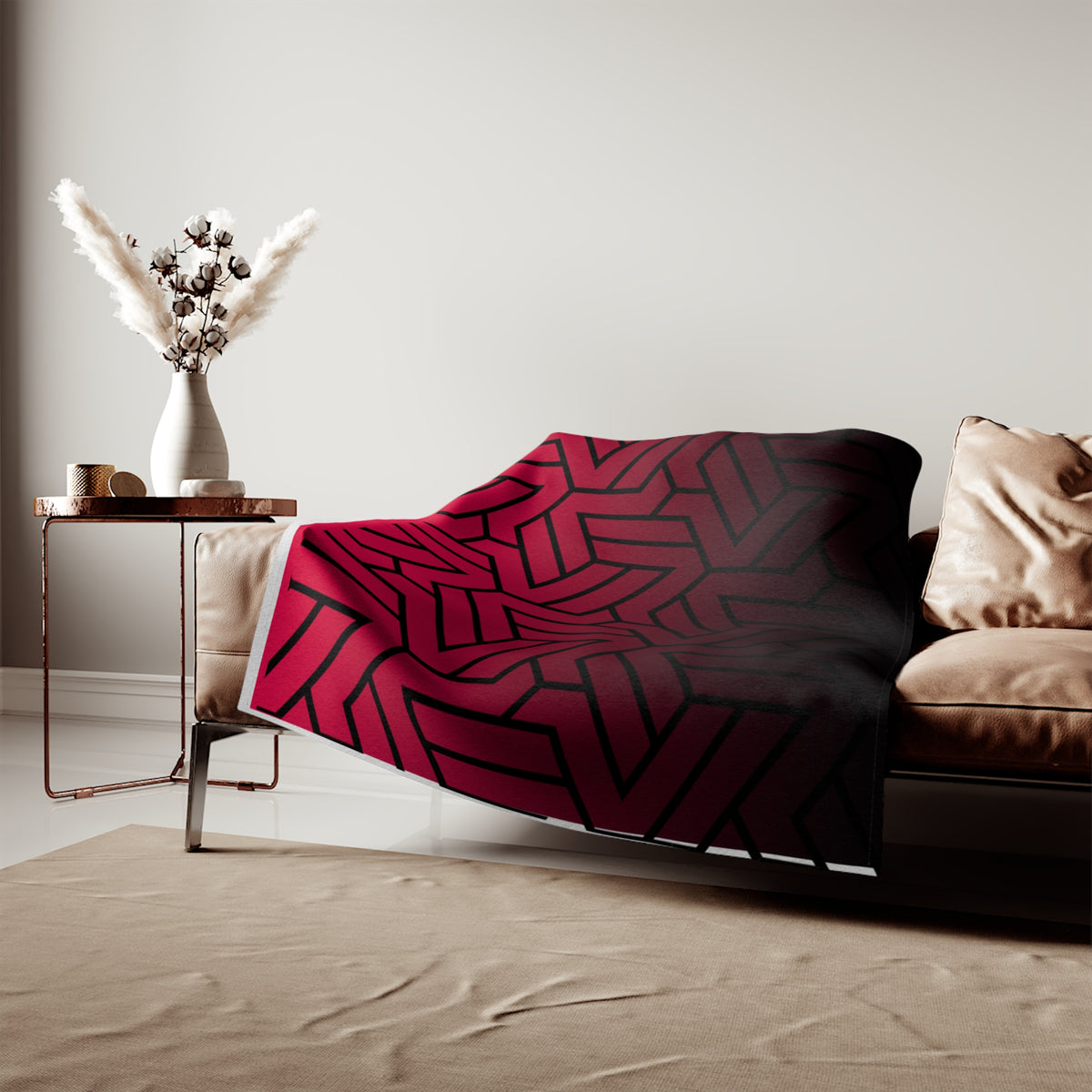 Fade to Black Geometric Sweatshirt Blanket