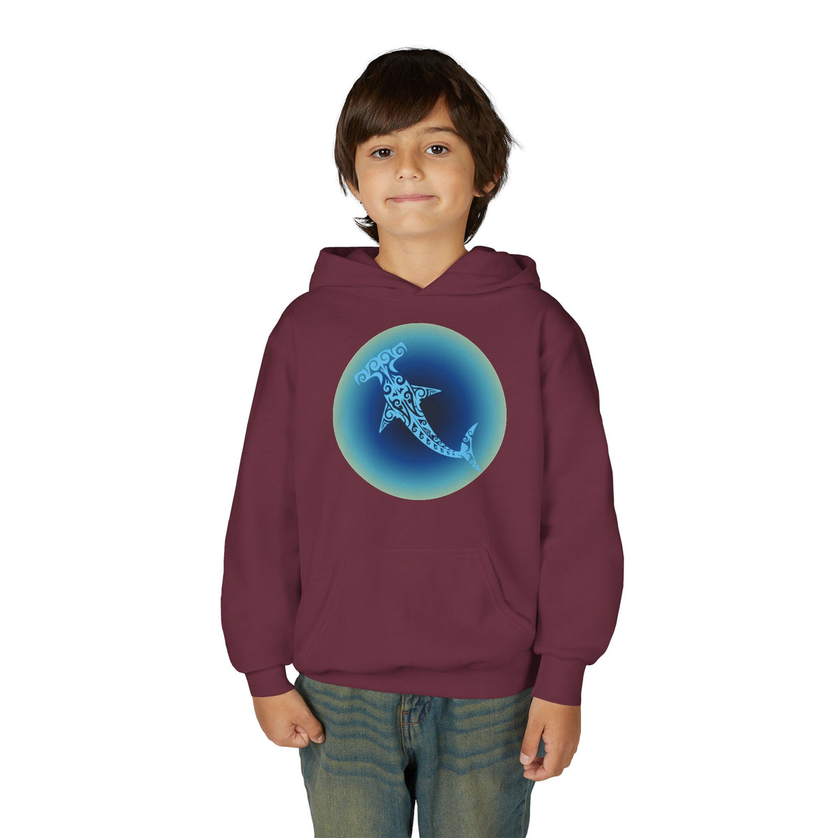 Tribal Hammerhead Youth Hoodie