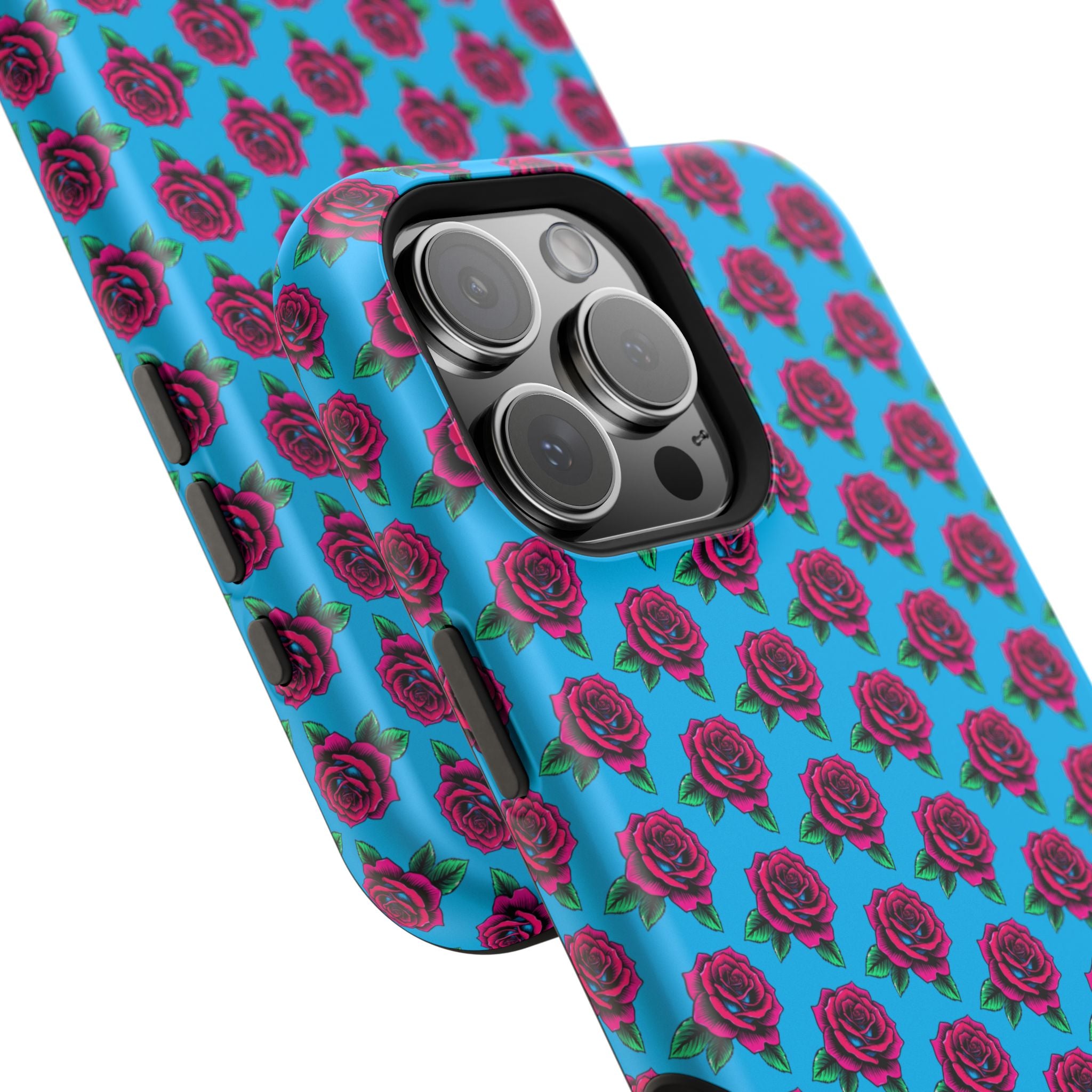 Phone Cases | Bright Rose Pattern Magnetic Impact-Resistant Case