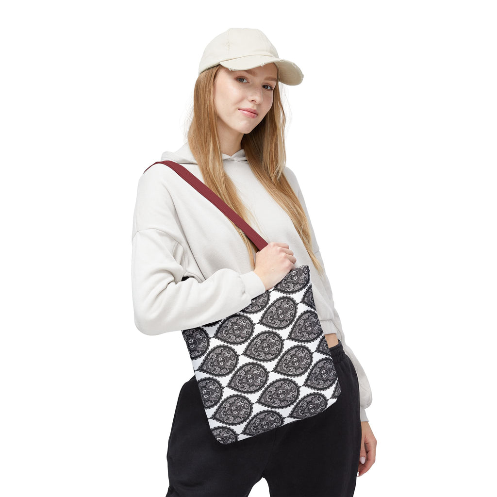 Tote Bag | Black & White Paisley Pattern