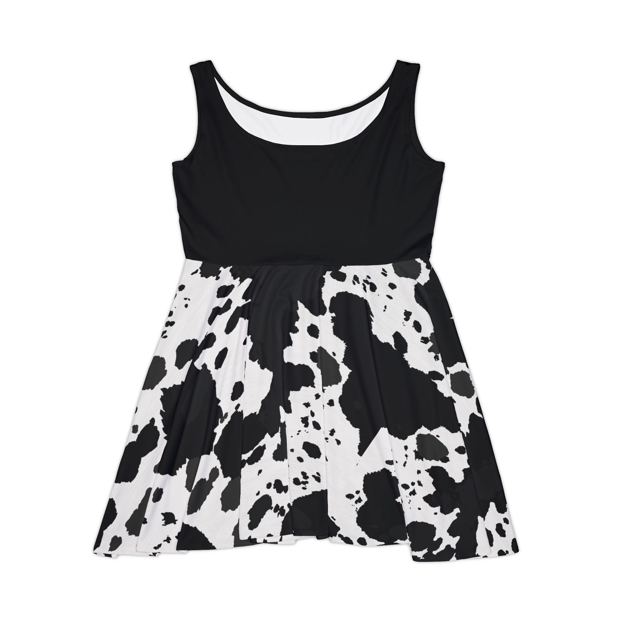 Women's Skater Dress | Retro Cowhide Print Sundress