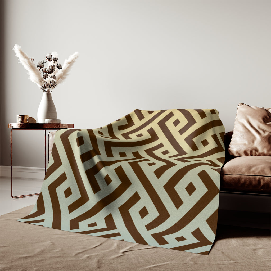 Bold Geometric Ombre Sweatshirt Blanket