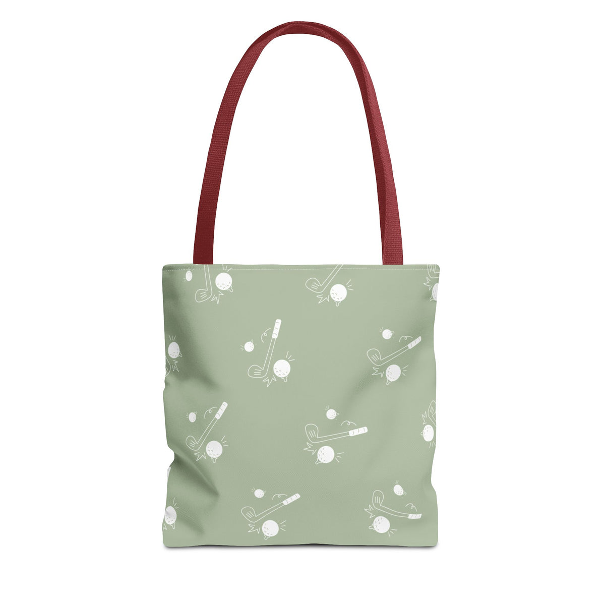 Sage Green and Golf Pattern Tote Bag