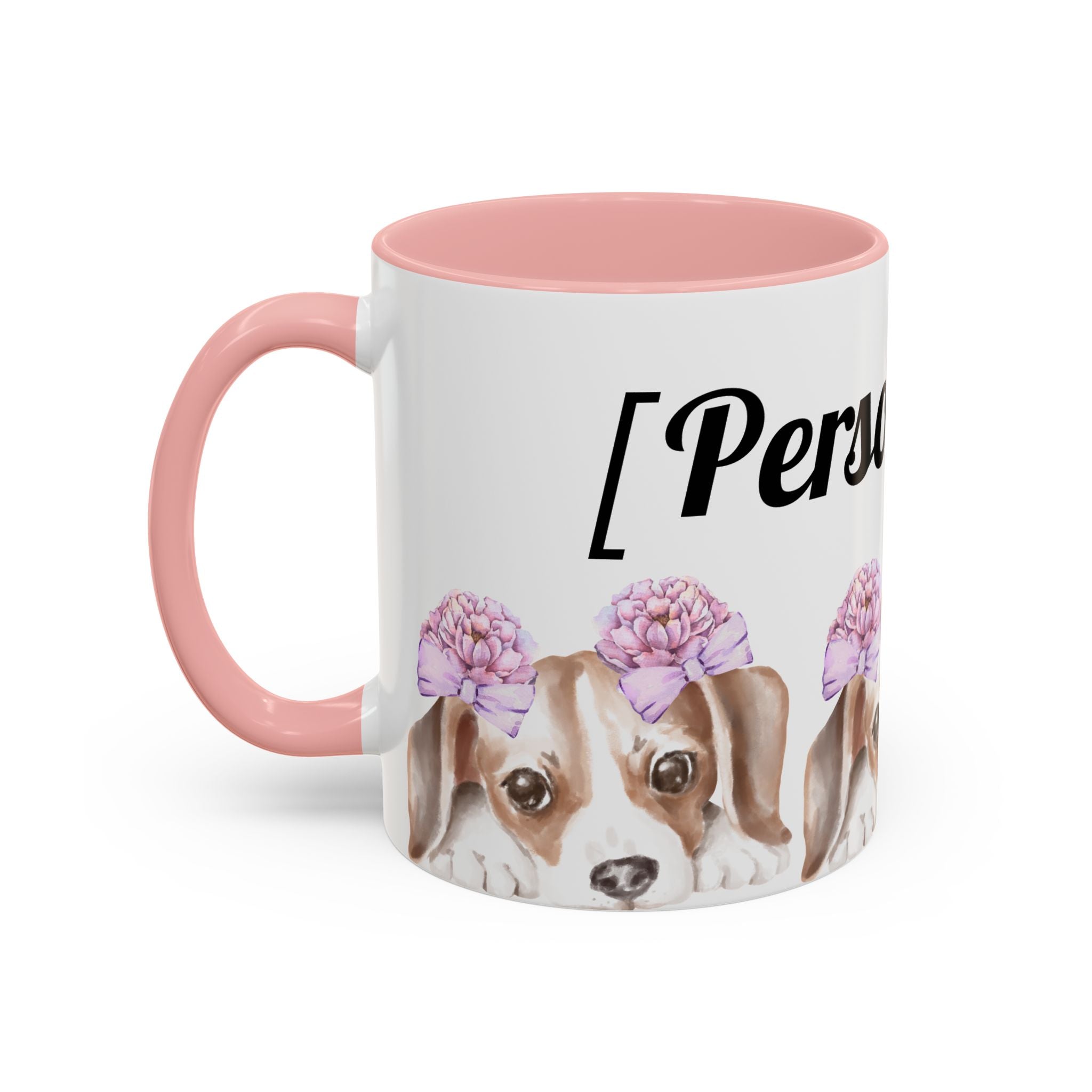 Coffee Mug | Puppy Face with Custom Script Accent Mug (11/15oz)