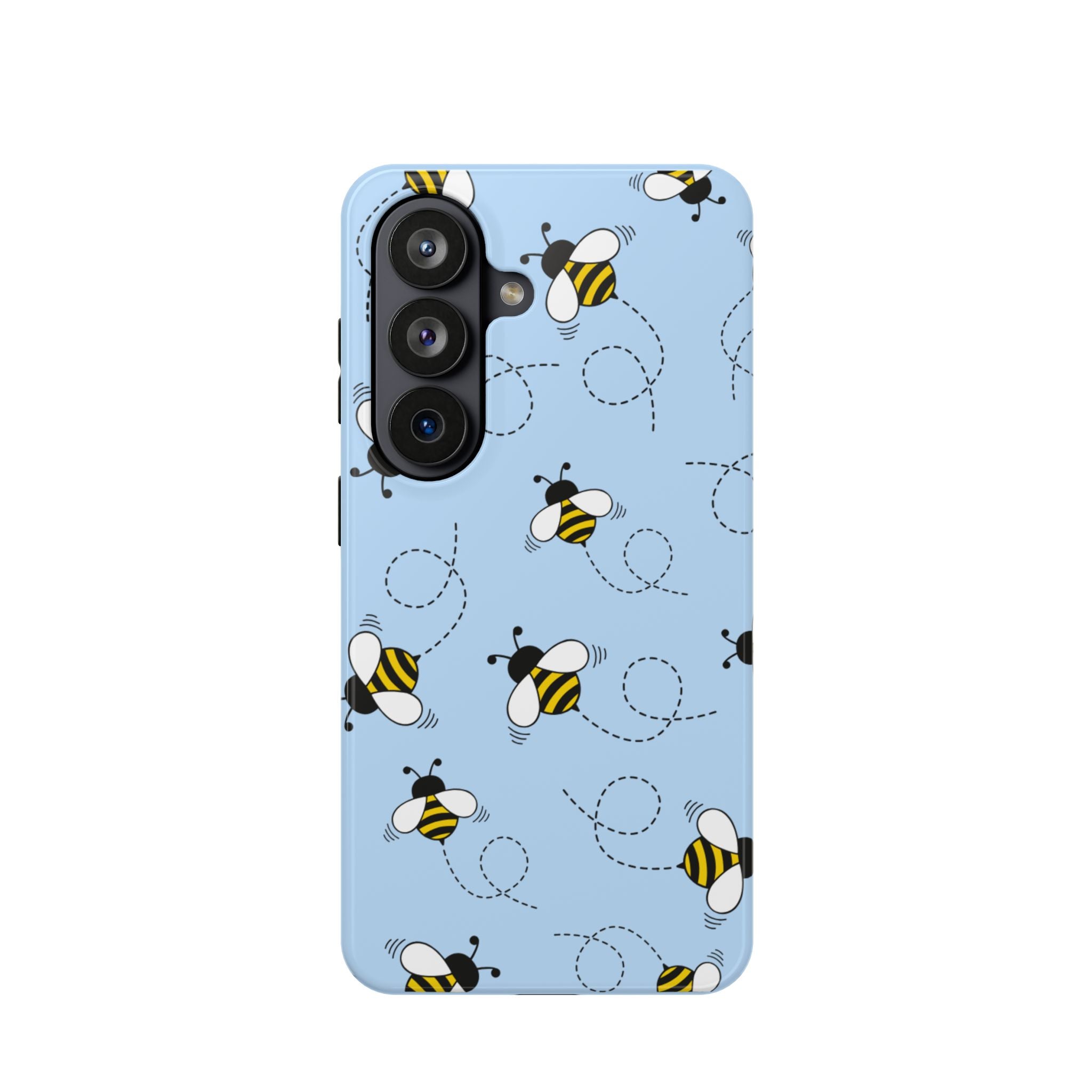 Phone Case | Sky Blue Bee Pattern Magnetic Impact-Resistant Phone Case