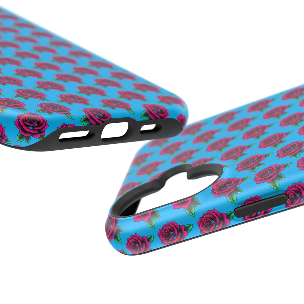 Phone Cases | Bright Rose Pattern Magnetic Impact-Resistant Case