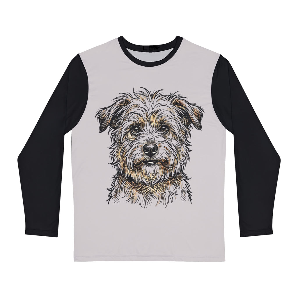 Scruffy Dog Graphic Long Sleeve Shirt