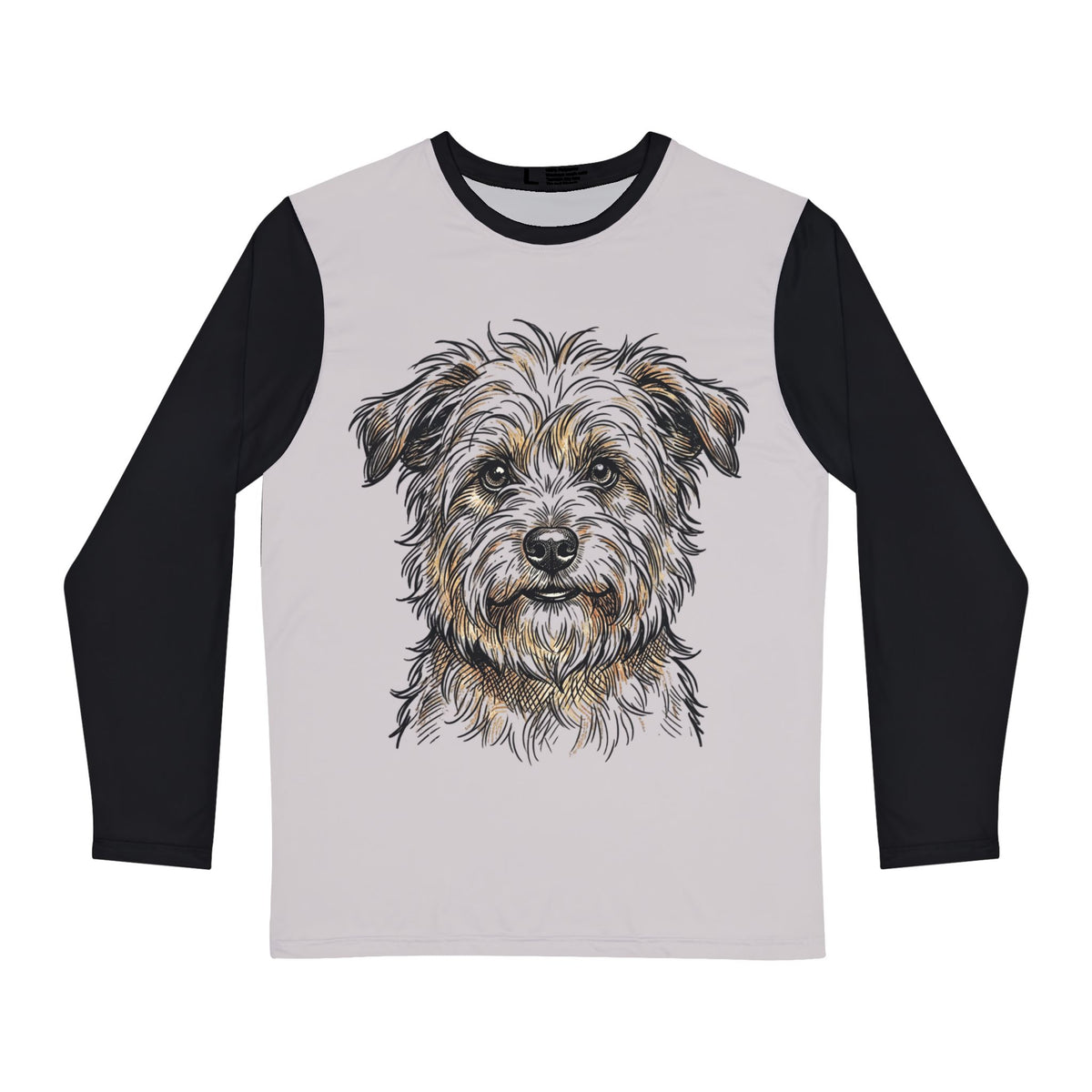 Scruffy Dog Graphic Long Sleeve Shirt