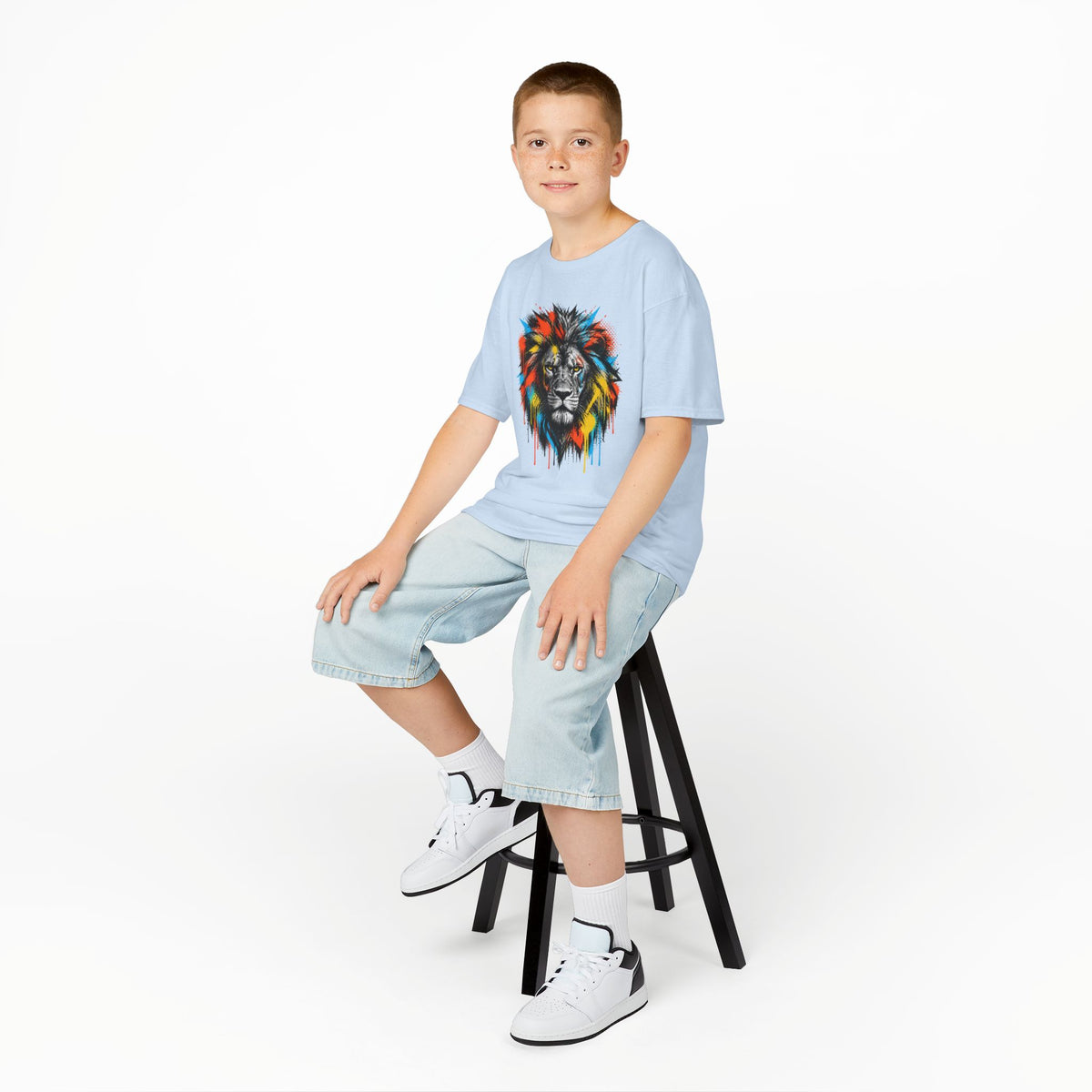 Lion Spirit Colorful Drip T-Shirt
