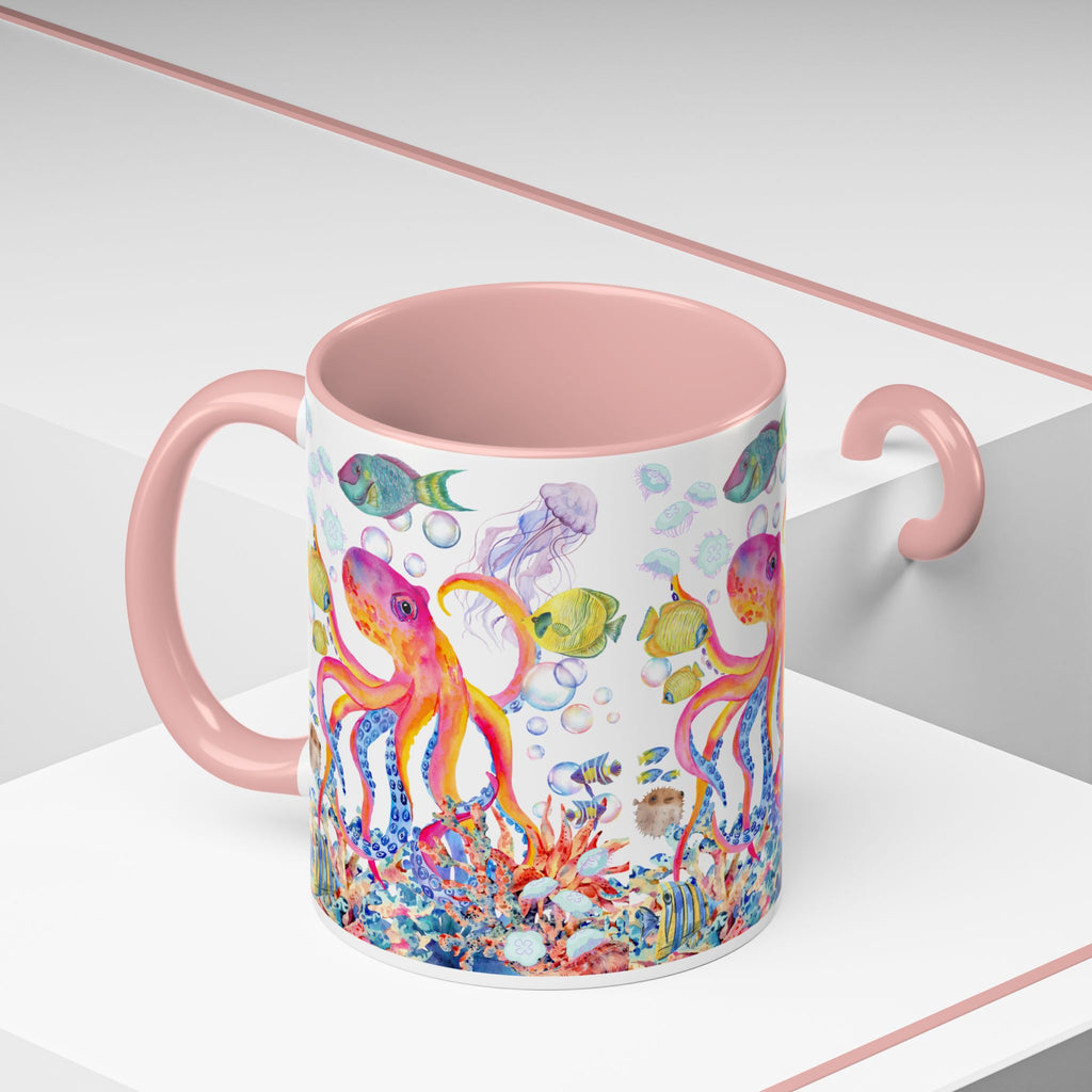 Coffee Mug | Colorful Octopus Accent Mug 11/15oz