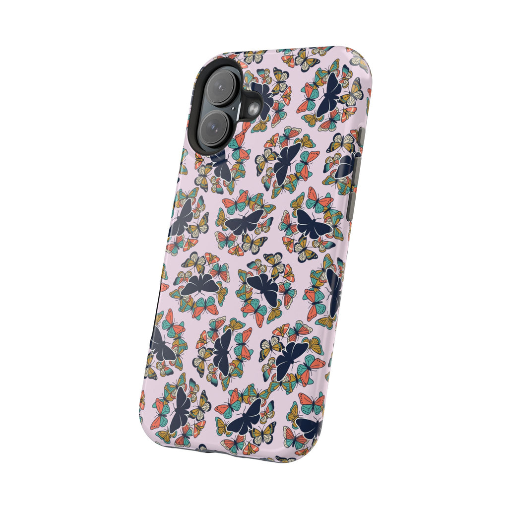 Phone Cases | Pastel Butterflies and Moths Pattern Magnetic Impact-Resistant Case