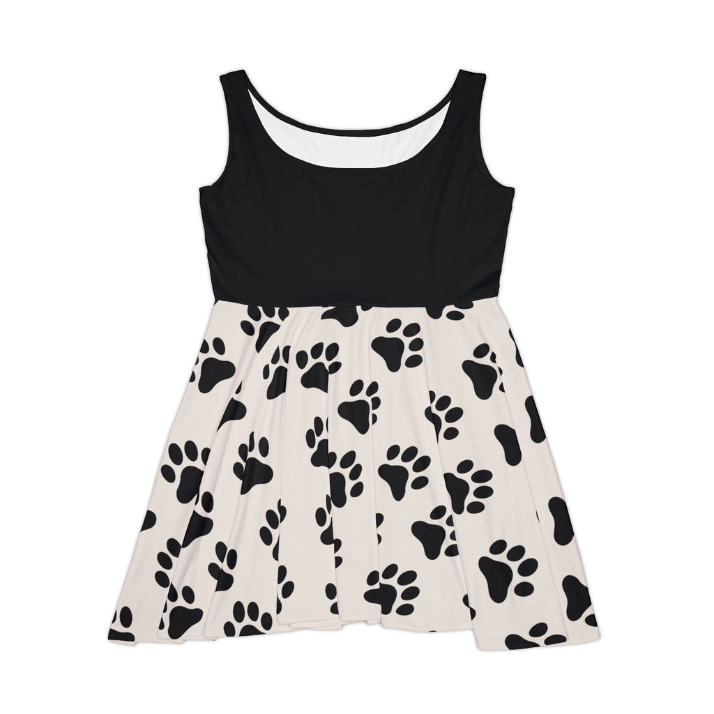 Women's Skater Dress | Cute Dog Paw Print Tank Dress