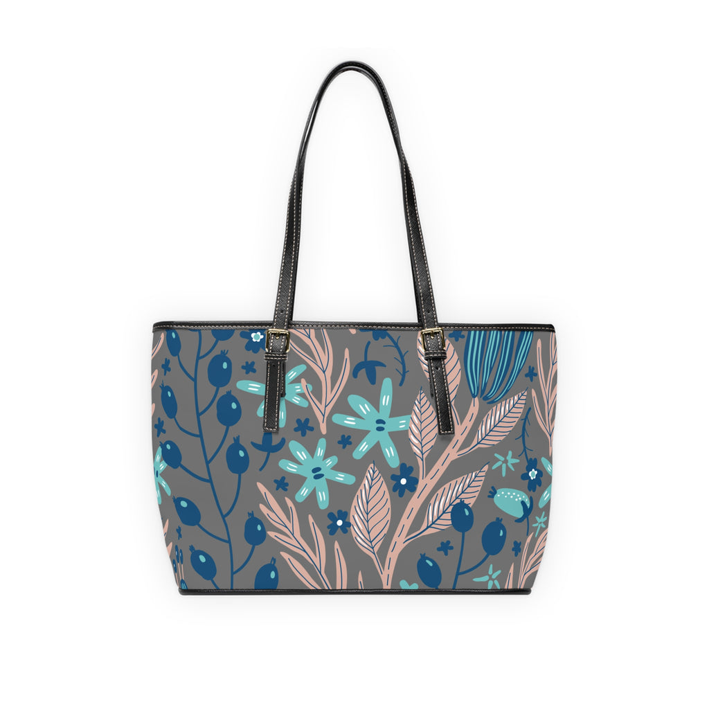 Handbag | Boho Blue Garden PU Leather Shoulder Bag