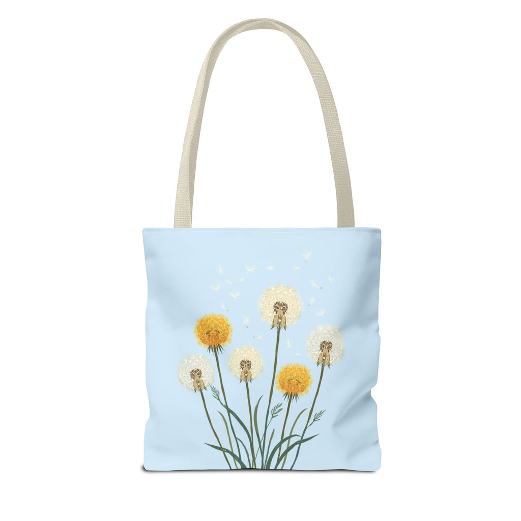 Tote Bag | Dandelions on Light Blue Background
