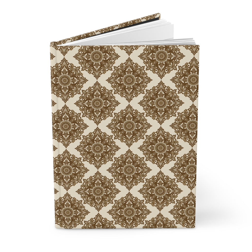 Journal |  Elegant Vintage Gold Damask Patterned Hardcover Notebook