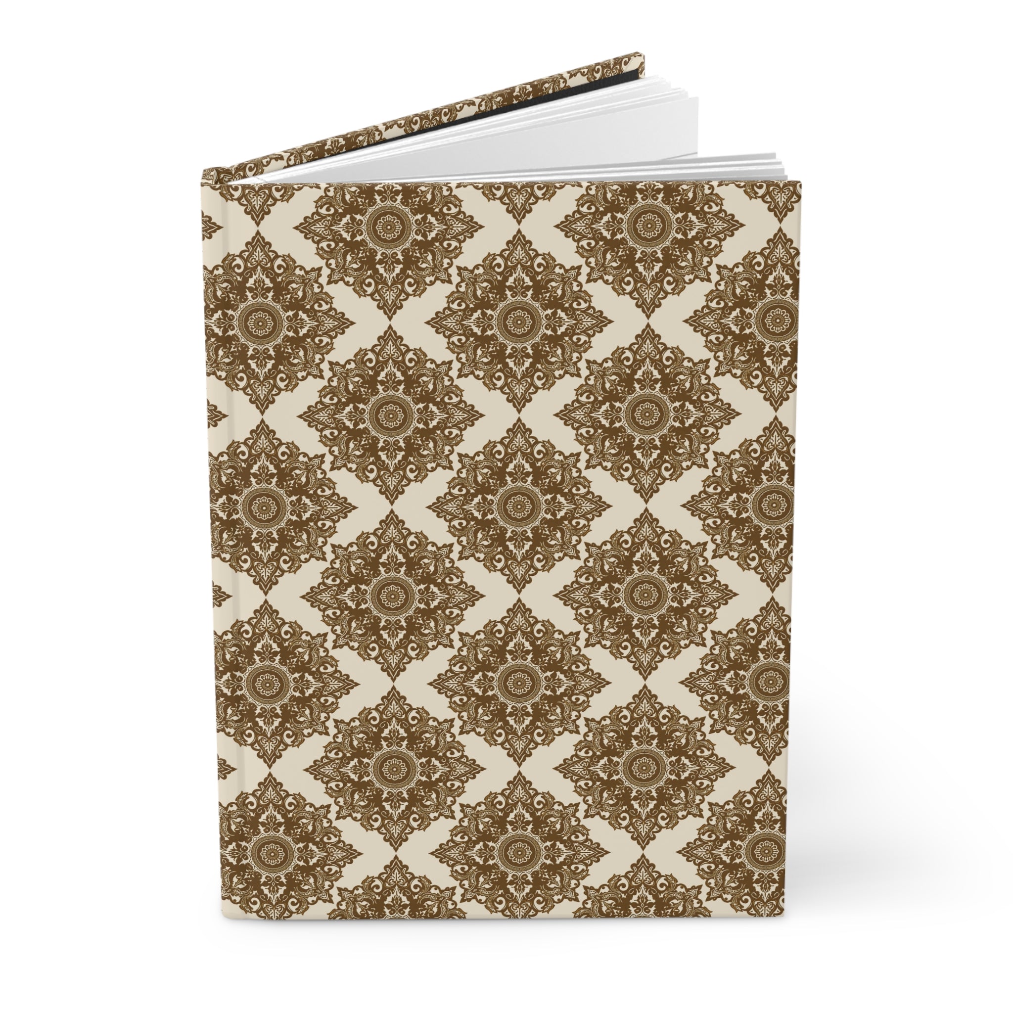 Journal |  Elegant Vintage Gold Damask Patterned Hardcover Notebook