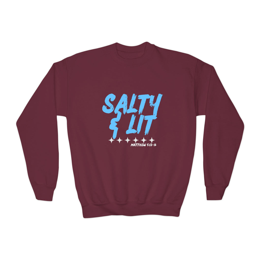 “Salty & Lit” Christian Graphic Sweatshirt