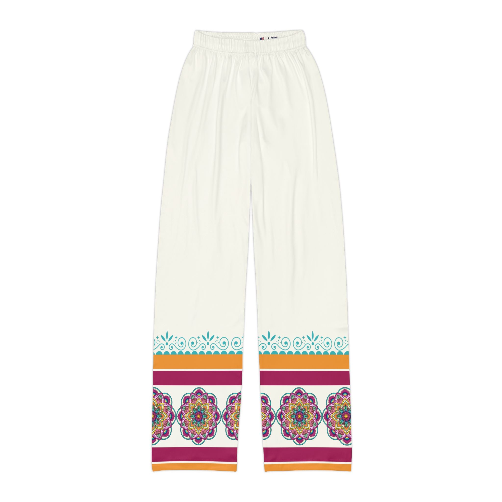 Children & Youth Pajamas | Colorful Boho Mandala Border Pattern Lounge Wear