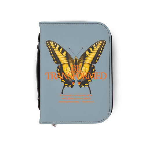 Bible Cover | Transformed Yellow Butterfly Scripture Zippered Case