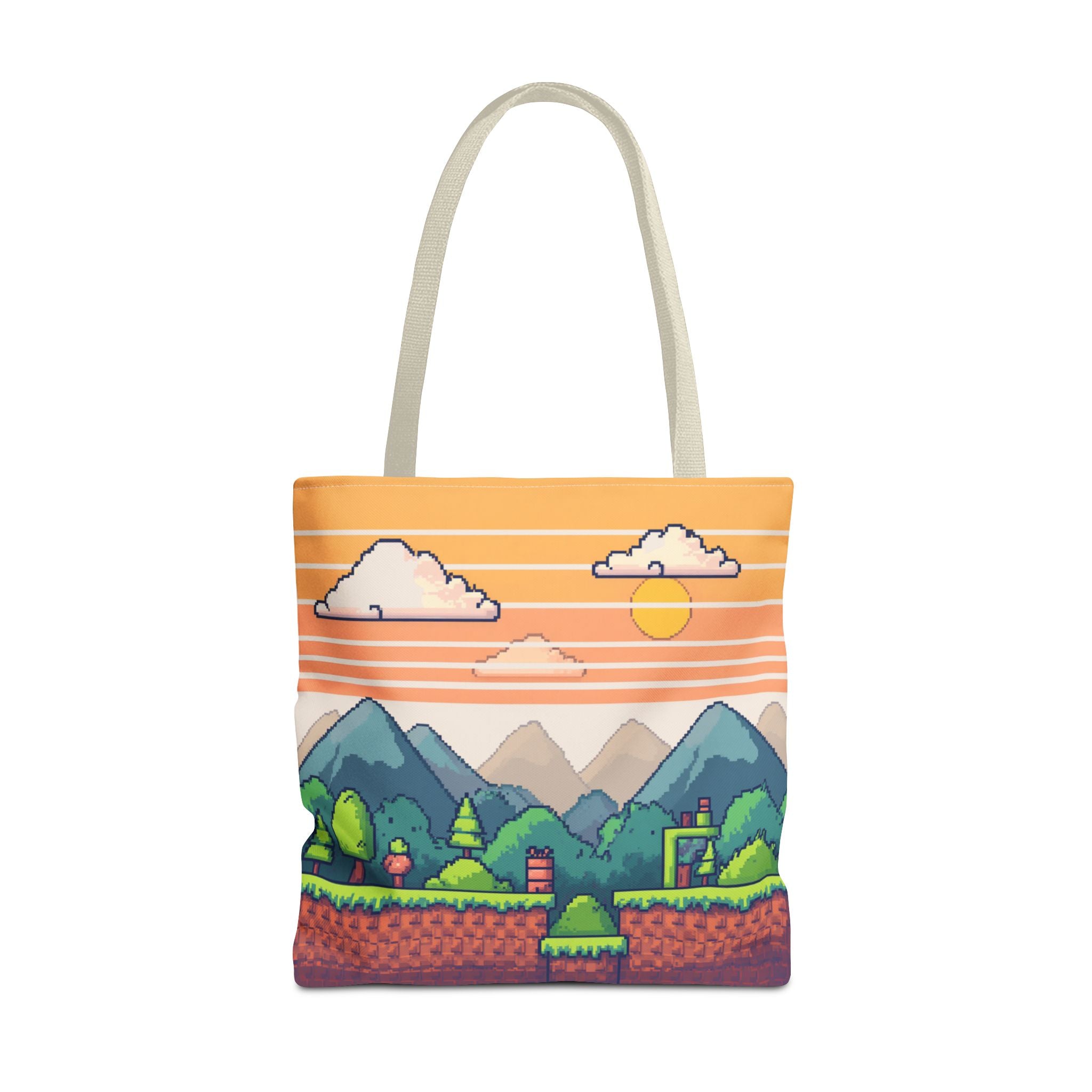 Tote Bag | Pixel Sunset Mountain Gamer Tote