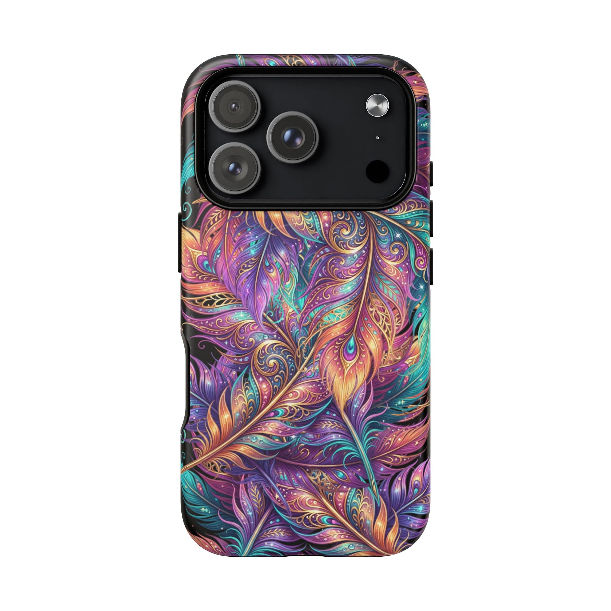 Phone Case | Colorful Feather Art Magnetic Tough Phone Cover