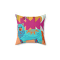 Throw Pillow | Boho Folk Art Fox Decorative Pillow
