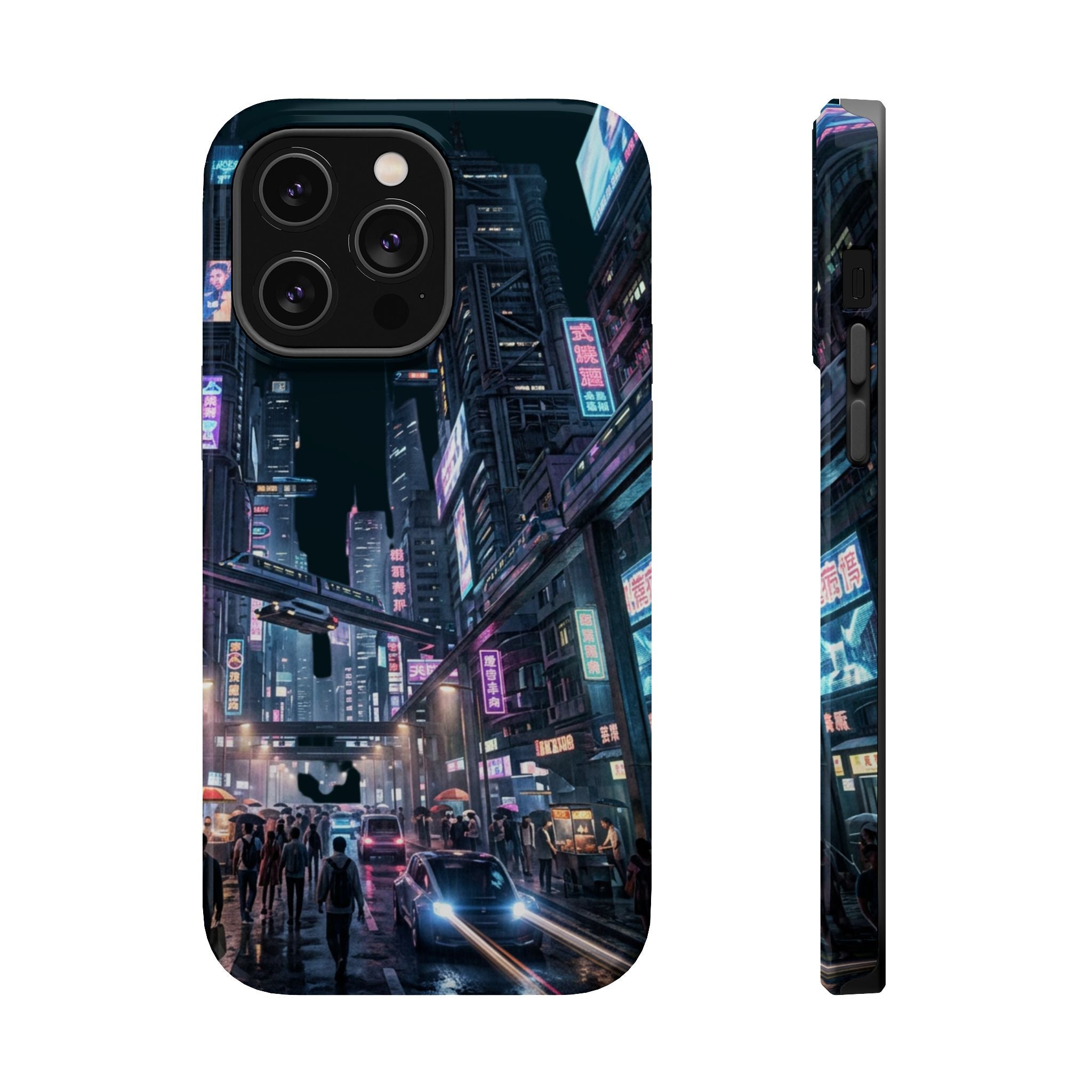Phone Case | Cyberpunk City Magnetic Impact-Resistant Phone Cover