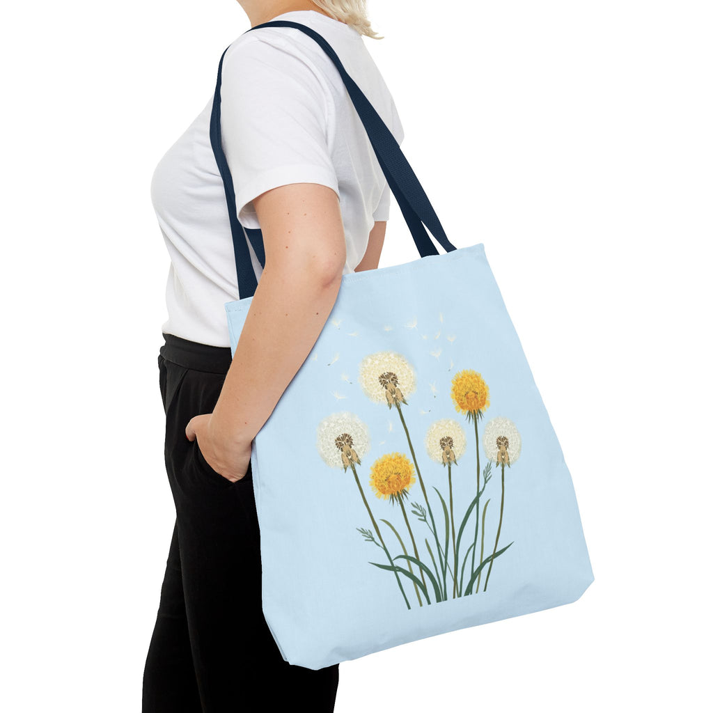 Tote Bag | Dandelions on Light Blue Background