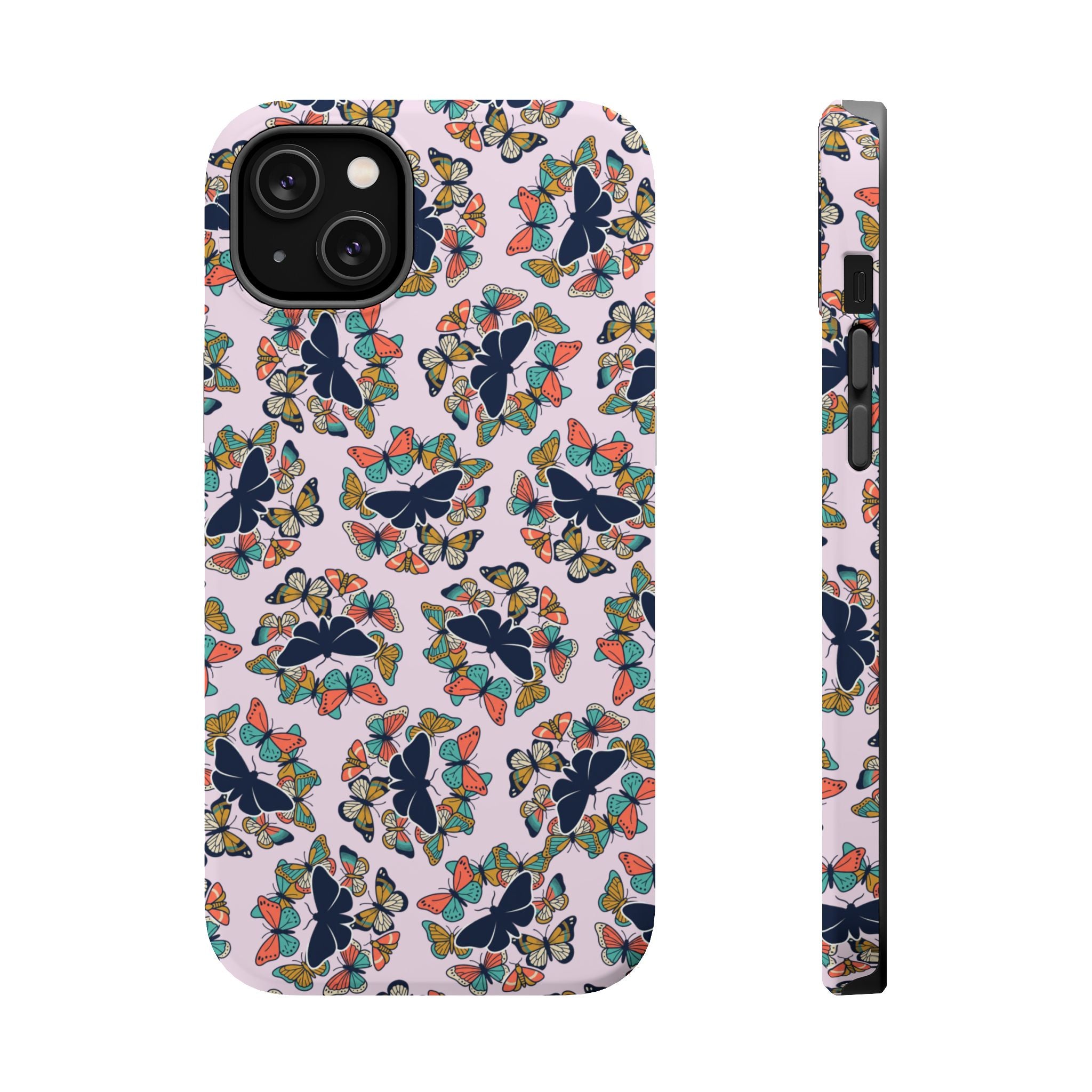 Phone Cases | Pastel Butterflies and Moths Pattern Magnetic Impact-Resistant Case