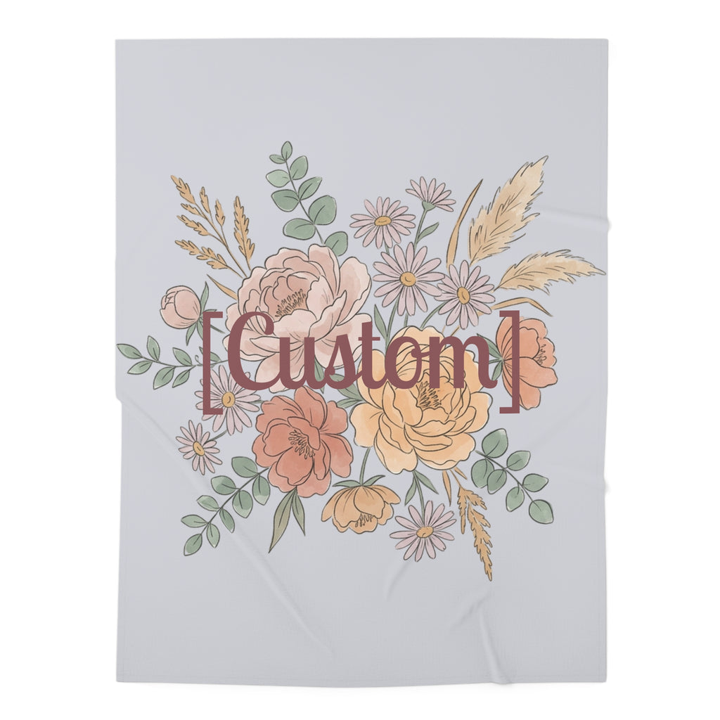 Personalized Floral Newborn Swaddle
