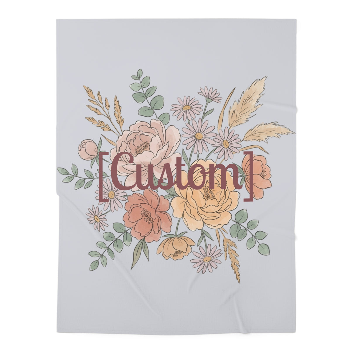 Personalized Floral Newborn Swaddle