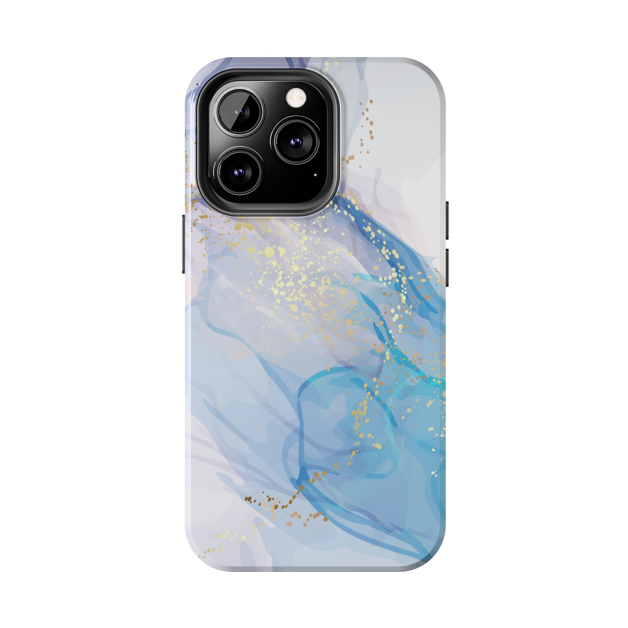 Phone Case | Gold Fleck Blue Marble Tough Protective Phone Cover
