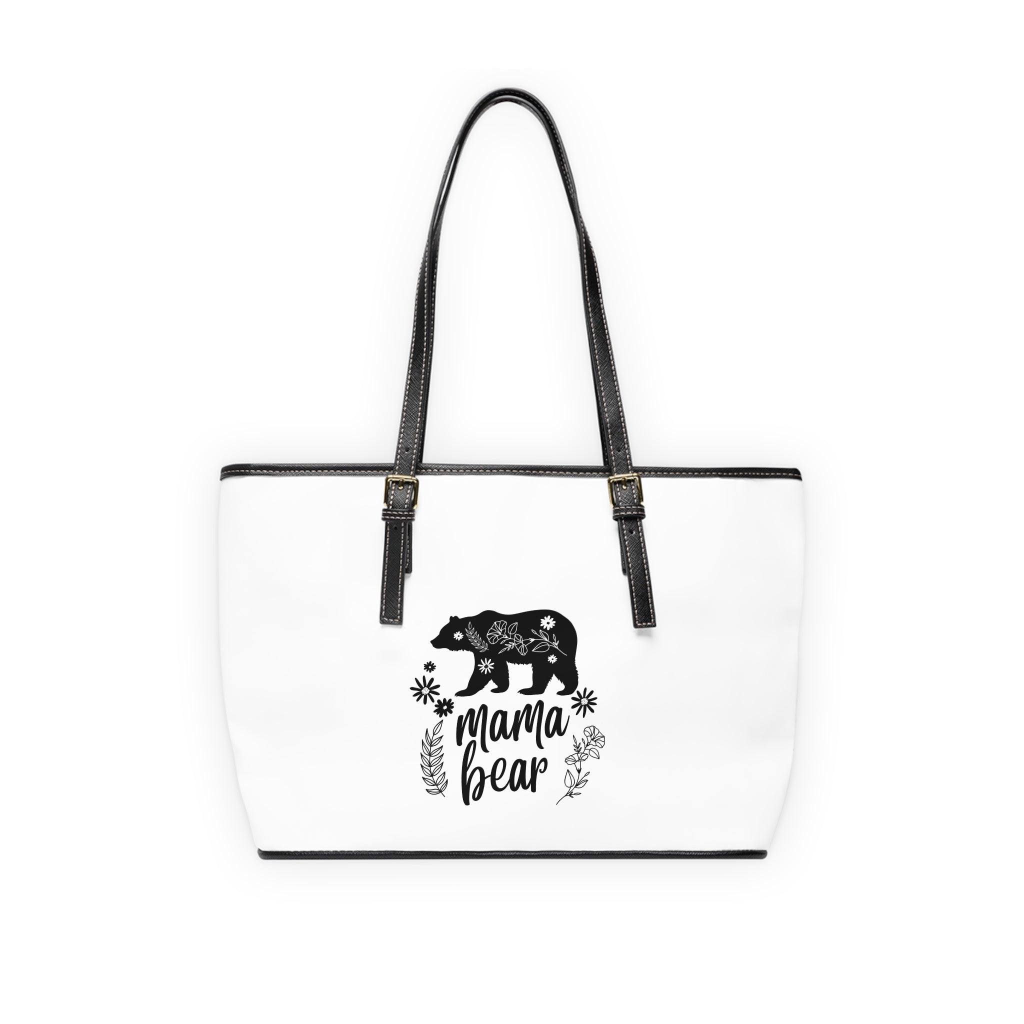 Handbag | 'Mama Bear' Shoulder Bag – Floral Bear Tote for Moms