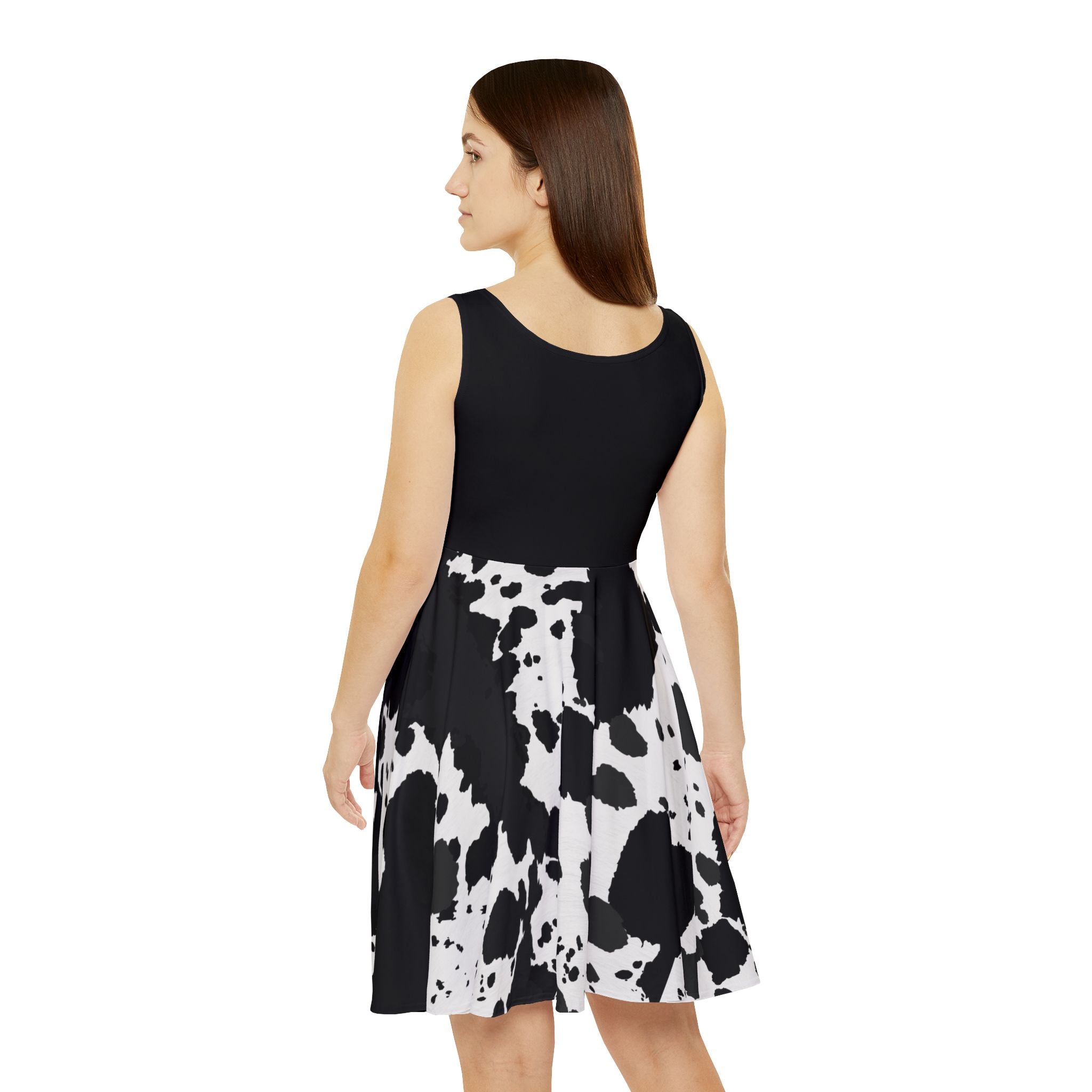 Women's Skater Dress | Retro Cowhide Print Sundress