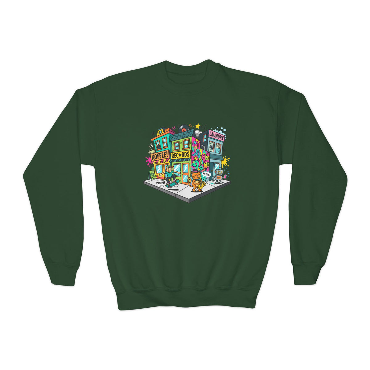 Colorful City Life Crewneck Sweatshirt
