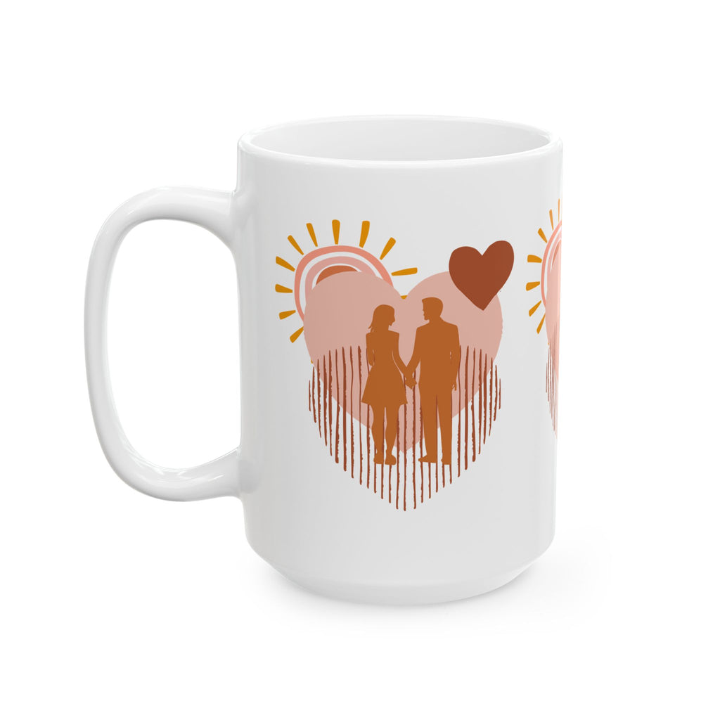 Coffee Mug | Romantic Heart Silhouette Coffee Cup (11oz/15oz)