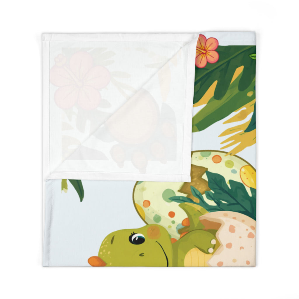 Baby Swaddle Blanket | Personalized Cute Hatching Dinosaur Motif