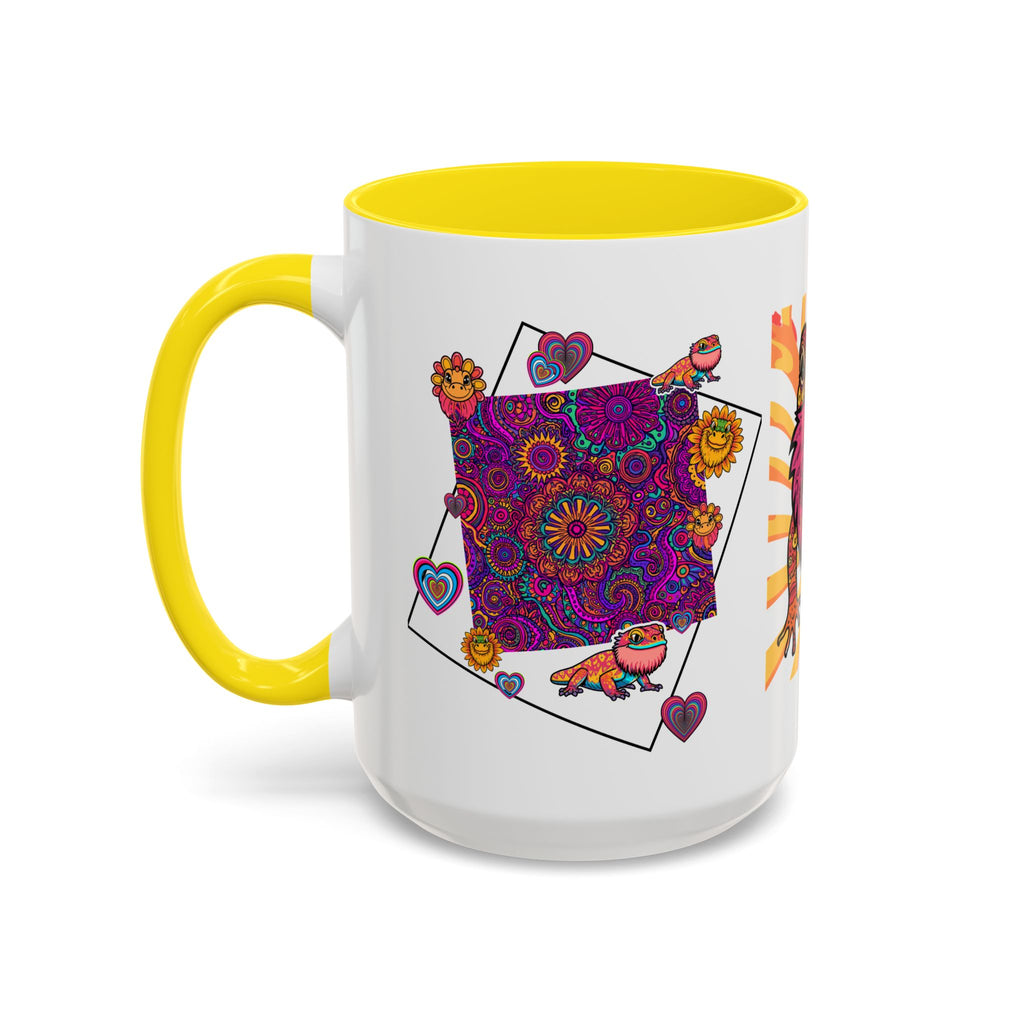 Coffee Mug | Psychedelic Lizards Accent Ceramic Mug
