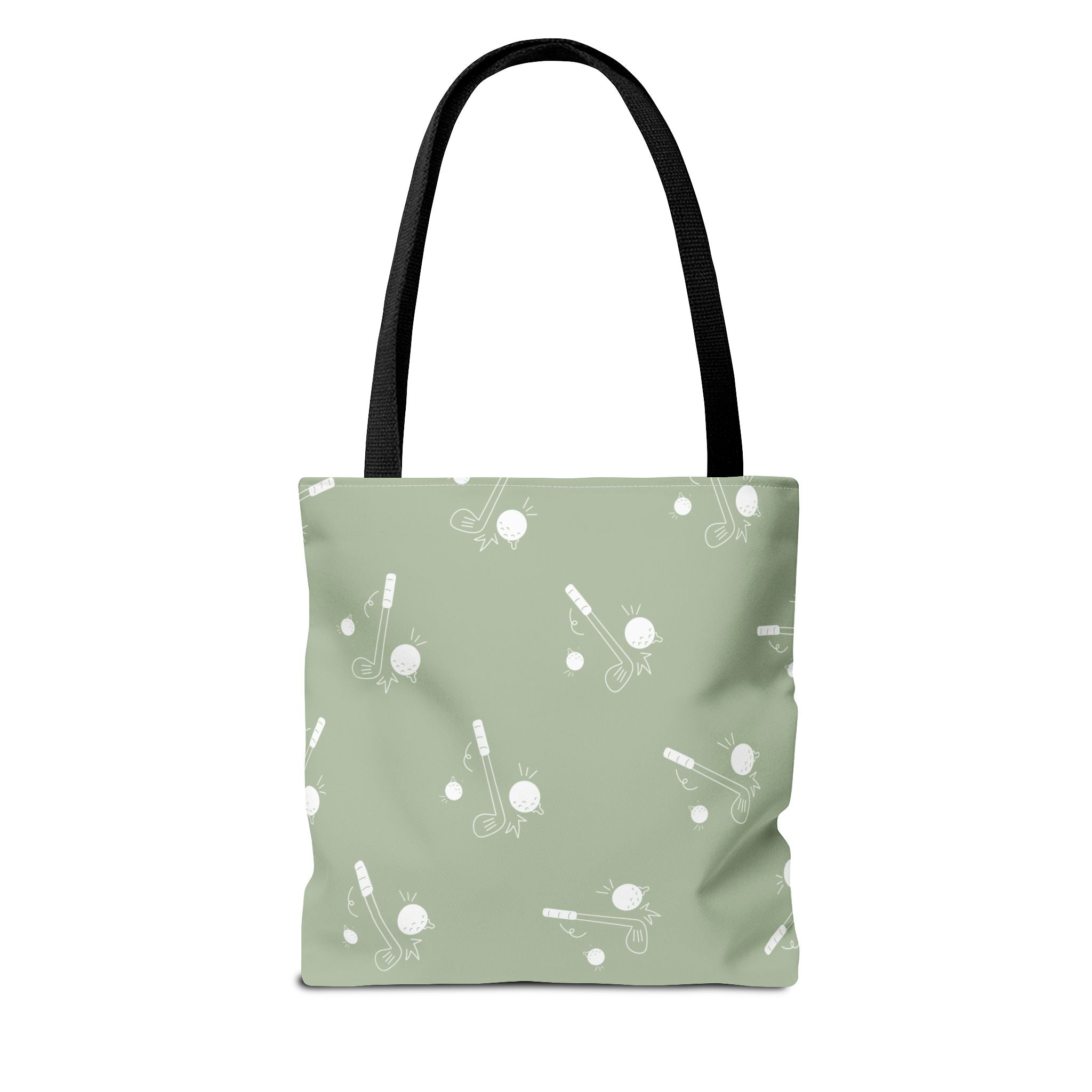 Tote Bag | Sage Green and Golf Pattern Shoulder Bag