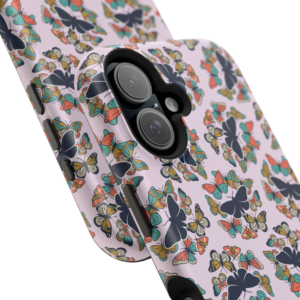 Phone Cases | Pastel Butterflies and Moths Pattern Magnetic Impact-Resistant Case
