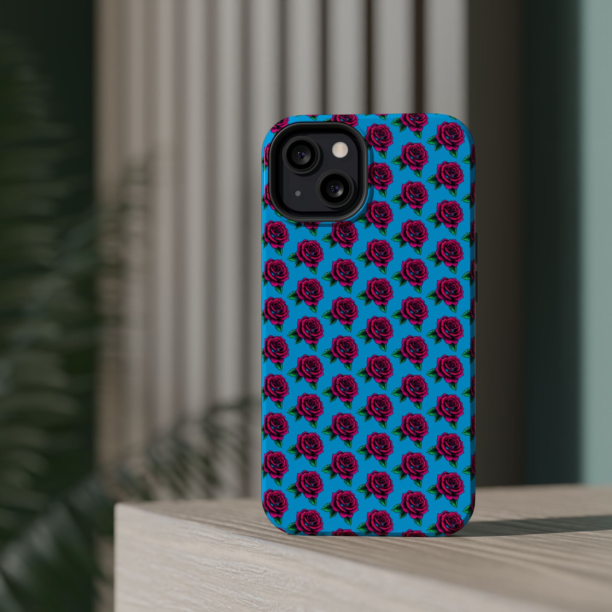 Phone Cases | Bright Rose Pattern Magnetic Impact-Resistant Case