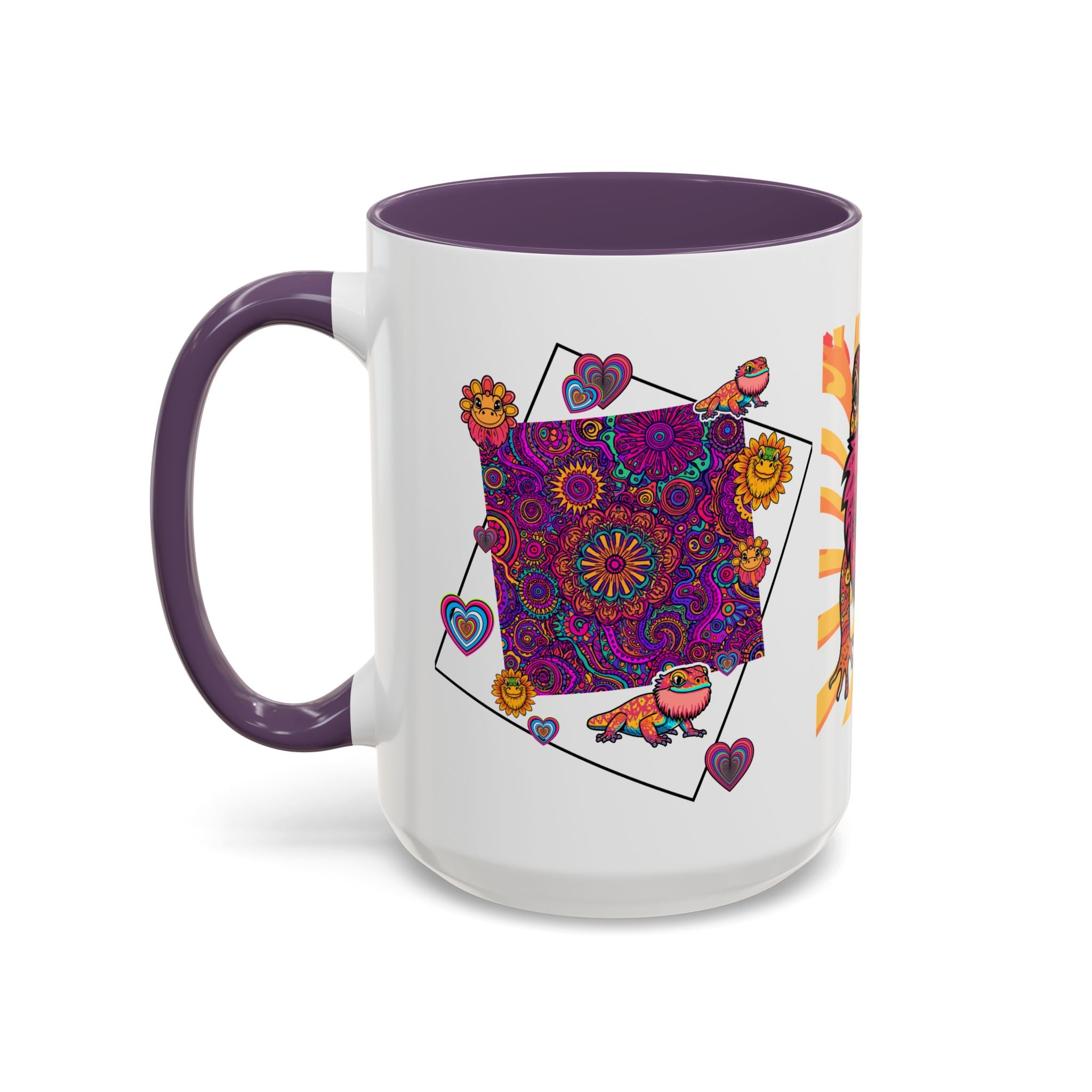 Coffee Mug | Psychedelic Lizards Accent Ceramic Mug