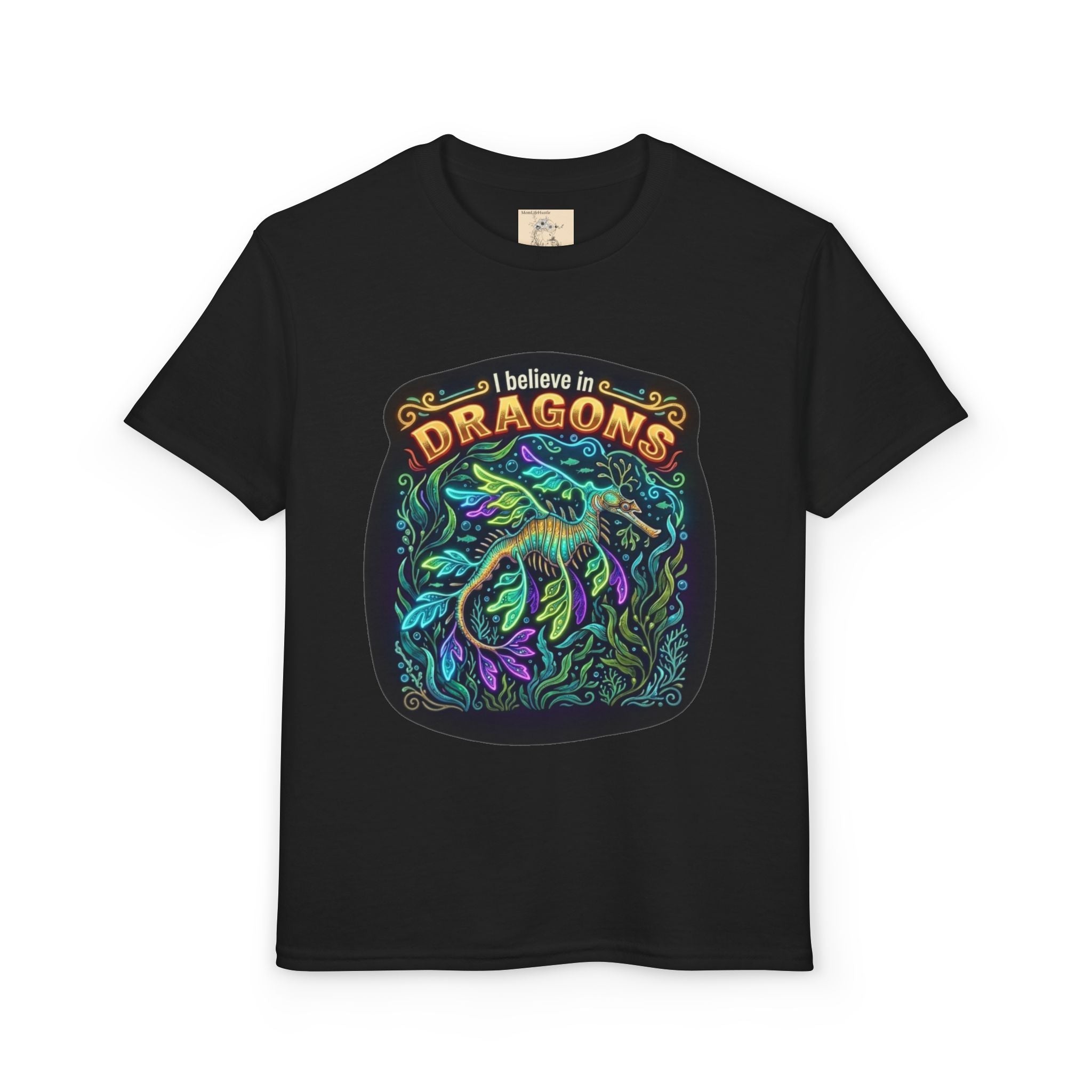 T-Shirt | 'I Believe in Dragons' Colorful Dragon Graphic Youth Tee