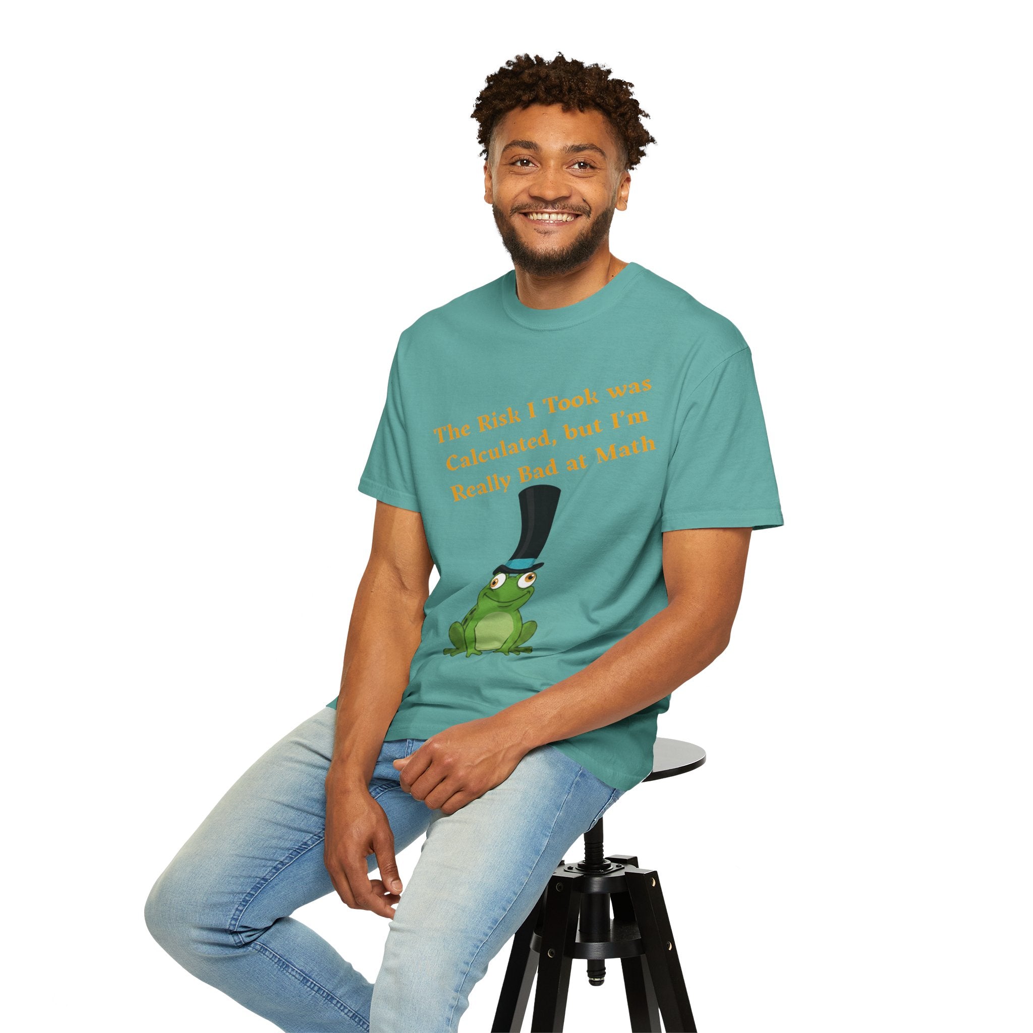 T-Shirt | Funny Frog "The Risk I Took Was Calculated" Graphic Tee