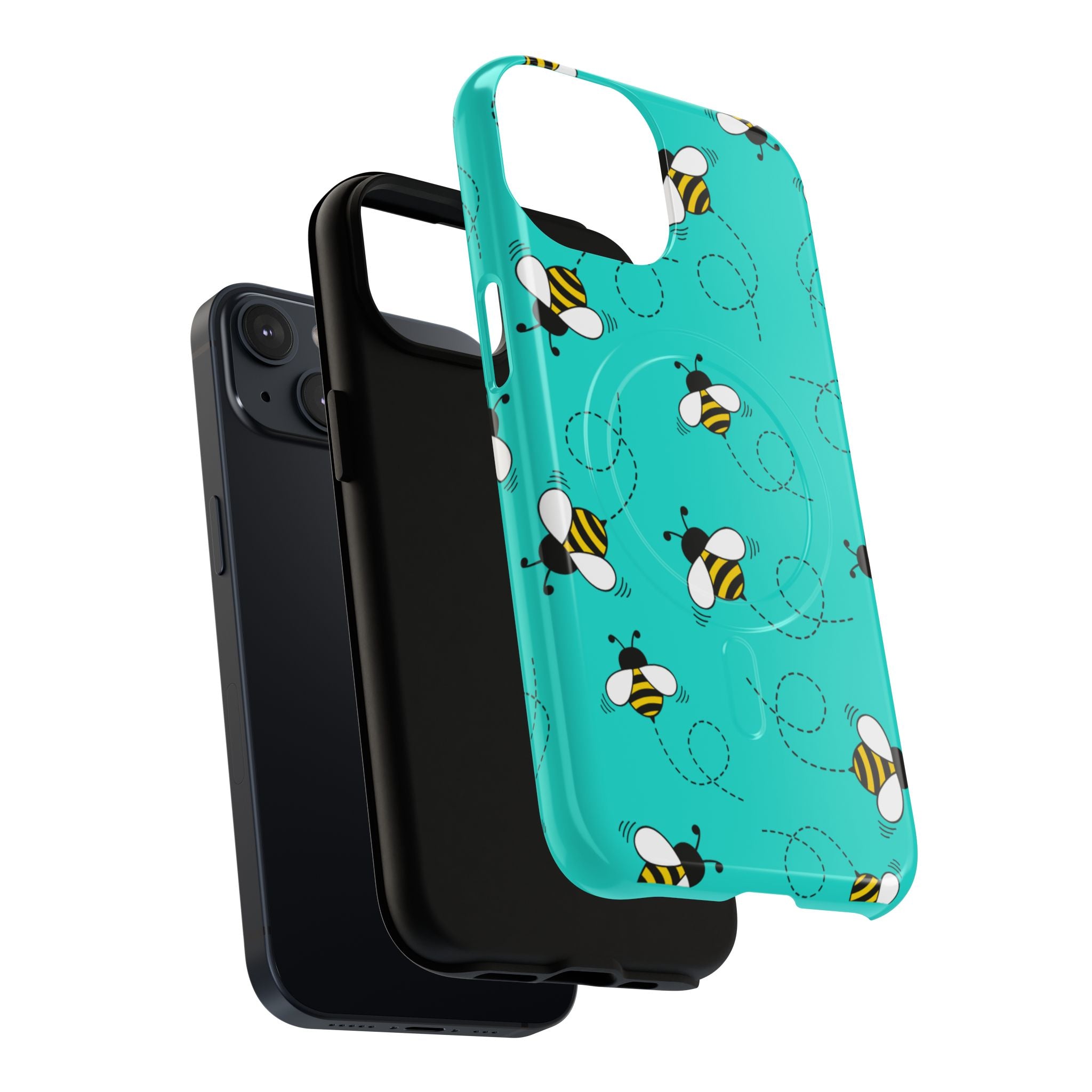 Phone Case | Cute Turquoise Bumblebee Tough Magnetic Phone Case